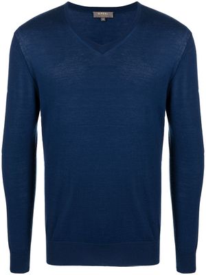 N.Peal V-neck cashmere sweatshirt - Blue