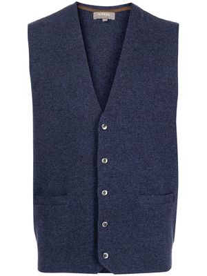 N.Peal v-neck cashmere waistcoat - Blue