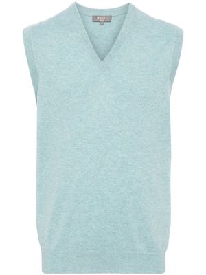 N.Peal Westminster sleeveless cashmere jumper - Blue