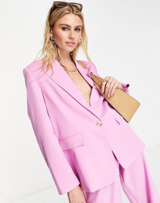 NA-KD oversized blazer in lilac - part of a set-Pink