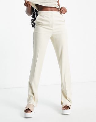 NA-KD tailored pants in light beige - BEIGE-Neutral
