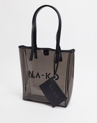 NA-KD transparent bag-Grey