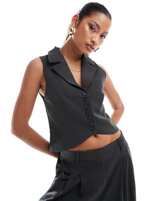NA-KD x Durnels fitted vest in black - part of a set
