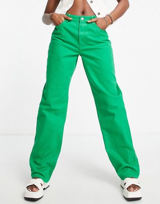 NA-KD x Melissa Bentsen baggy jeans in green