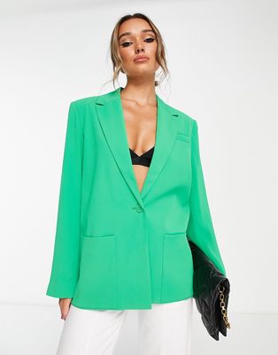 NA-KD x Melissa Bentsen oversized blazer in green