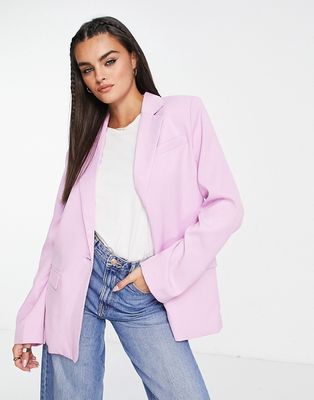 NA-KD X oversized blazer in pink - part of a set