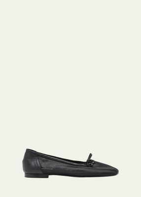 Nabi Leather Mesh Slingback Sandals