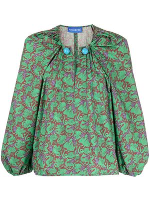 Nackiyé Grand Bazaar graphic-print blouse - Green