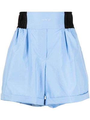 Nackiyé logo-print cotton shorts - Blue