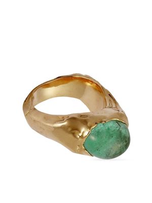 NADIA SHELBAYA 18kt yellow gold Alexandria emerald ring - Green