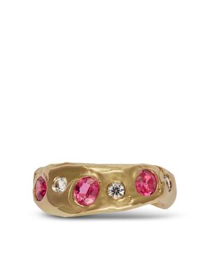 NADIA SHELBAYA 18kt yellow gold spinel eternity ring - Pink