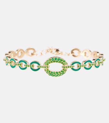 Nadine Aysoy Catena 18kt gold bracelet with emeralds