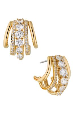 Nadri Cleo J Hoop Earrings in Gold