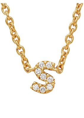 Nadri Fine Initials S Pendant 14K Yellow Gold & Diamond Necklace
