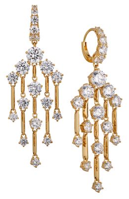 Nadri Freya Deco Chandelier Earrings in Gold