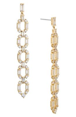Nadri Gwen Cubic Zirconia Chain Drop Earrings in Gold