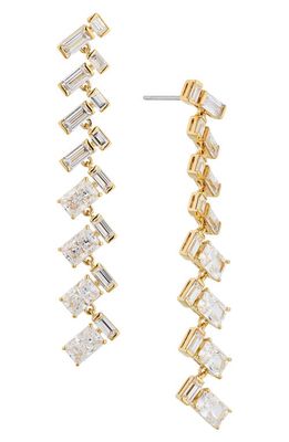 Nadri Gwen Linear Drop Earrings in Gold