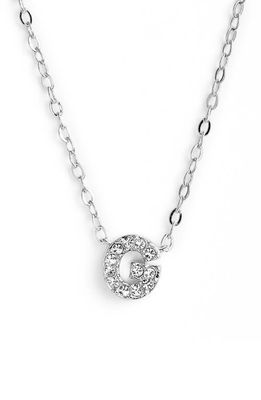 Nadri Initial Pendant Necklace in G Silver