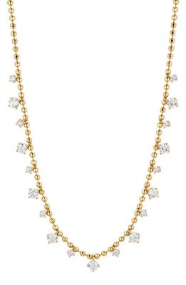 Nadri Twilight Cubic Zirconia Shaky Ball Chain Necklace in Gold