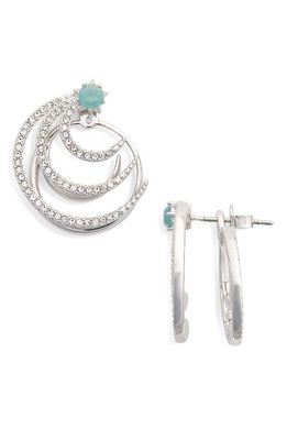 Nadri Wishes Two-Piece Drop Back Earrings in Mint Turquoise Opal/Silver