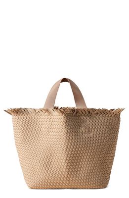 NAGHEDI Havana Woven Tote in Camel 