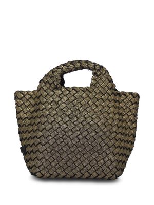 NAGHEDI interlock-weave leather tote bag - Gold