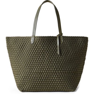 NAGHEDI Large Jet-Setter Tote in Olive 