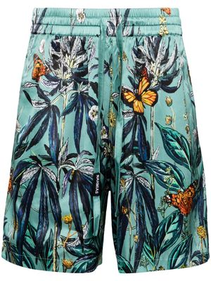 Nahmias Botanical silk-blend shorts - Green