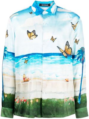 Nahmias Butterfly Beach shirt - Blue