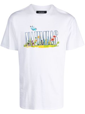 Nahmias Garden cotton T-shirt - White