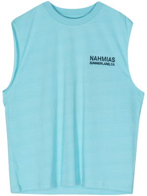 Nahmias Landscape Muscle cotton T-Shirt - Blue