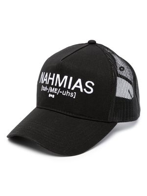 Nahmias logo-embroidered mesh-detail baseball cap - Black
