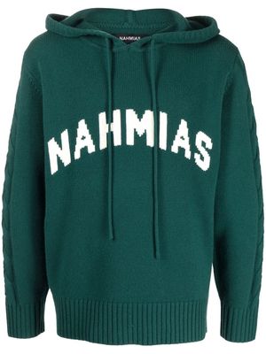 Nahmias logo-intarsia knitted jumper - Green