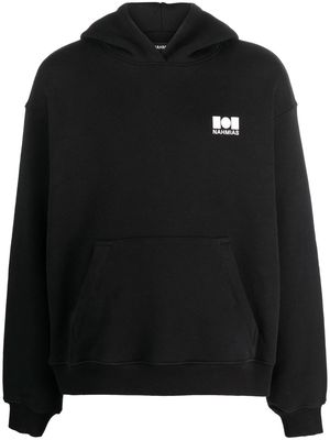 Nahmias logo-print cotton hoodie - Black