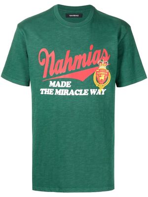 Nahmias logo-print cotton T-shirt - Green