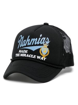 Nahmias logo-print trucker cap - Black