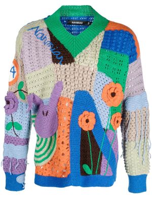 Nahmias Nah Poetry crochet-knit jumper - Blue
