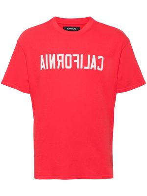 Nahmias printed logo t-shirt - Red