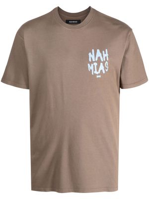 Nahmias Spray Paint cotton T-shirt - Brown