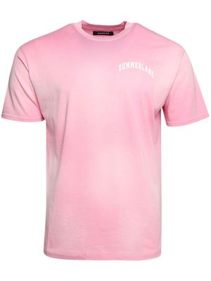 Nahmias Summerland slogan-print cotton T-shirt - Pink