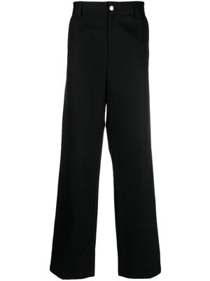 Nahmias Worker straight-leg cotton trousers - Black