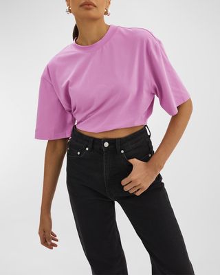 Naia Asymmetric Cropped T-Shirt