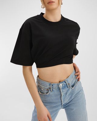Naia Cropped Asymmetric T-Shirt