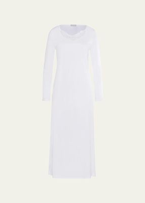 Naila Lace-Trim Cotton Nightgown