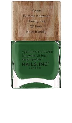 NAILS.INC 73% Plant Power Wipe The Slate Green Nail Polish in Beauty: NA.