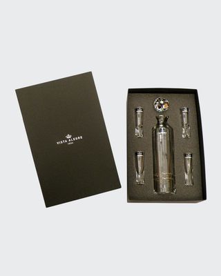 Naipes Vodka Decanter with 4 Shot Glasses
