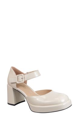 Naked Feet Estonia Platform Mary Jane Pump in Chamois