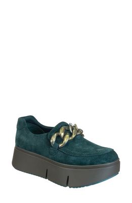 Naked Feet Princeton Platform Loafer in Emerald 