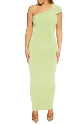 Naked Wardrobe Off My Shoulder Maxi Dress in Green