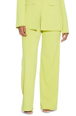 Naked Wardrobe Oversize Trouser Pants in Chartreuse